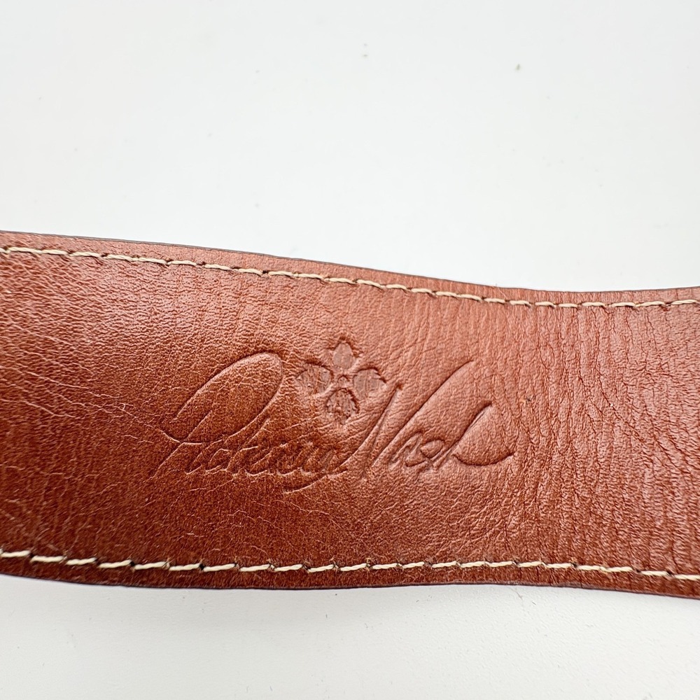 Patricia Nash Leather Cuff Bracelet Womens Brown Turnlock Fashion Jewelry Gift - Picture 2 of 3